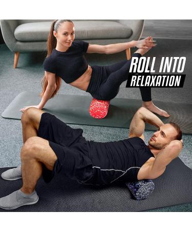 YES4All High-Density Foam Roller - 30/45/60/90 cm for Muscle Relief Yoga & Self-Massage - Purple Speckled - Buy Online on GoSupps.com