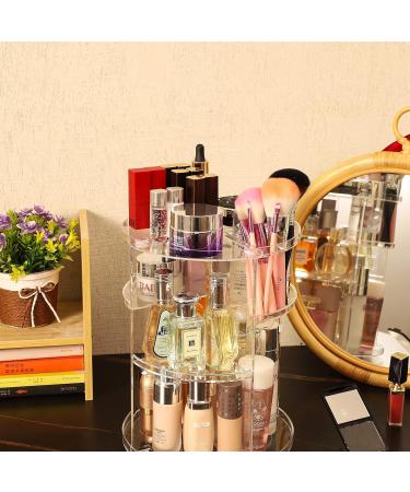 Cq Acrylic 360 Rotating Makeup Organizer | 4 Tier Adjustable Cosmetic Storage Display - Buy Online on GoSupps.com
