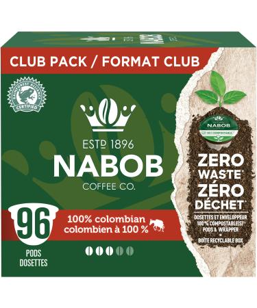 Nabob 100% Columbian Coffee Pods Club Pack (Pack of 96 Pods) 100 % Colombian 1 count (Pack of 96)