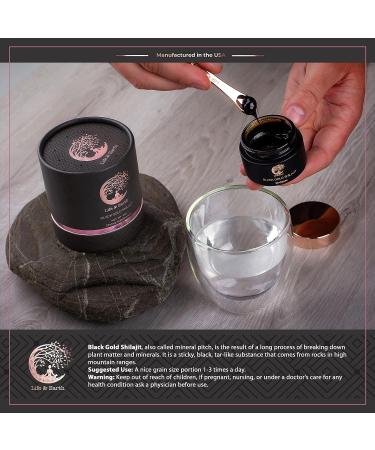 Life and Earth Organic Pure Shilajit Resin 25g with Measuring Spoon - Natural Energy & Immune Support Supplement - Buy Online on GoSupps.com
