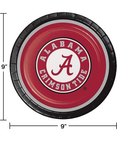 University of Alabama Dinner Paper Plates - 8 Count, Luncheon Napkin Included - Buy Online on GoSupps.com