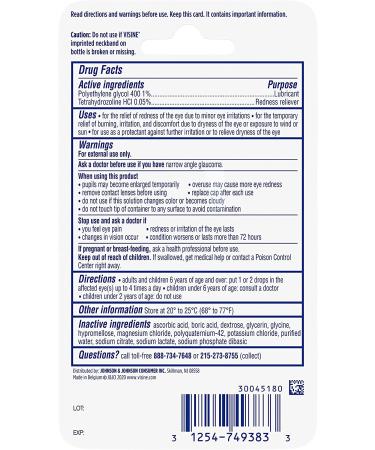 Visine Red Eye Hydrating Comfort Drops - Fast Relief for Red Eyes - 0.28 fl. oz - Buy Online on GoSupps.com