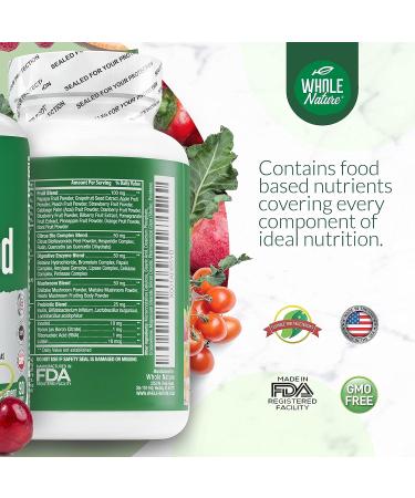 Whole Nature Whole Food Multivitamin for Men and Women with Digestive Enzymes, Probiotics, and Omegas - Plant Based, Non GMO - Buy Online on GoSupps.com