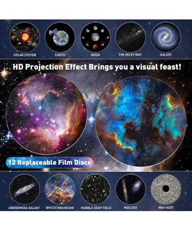 Mexllex Planetarium Star Projector: Realistic Galaxy Light with 12 Planet Discs - Ideal Night Light for Bedroom, Living Room, and Parties - Buy Online on GoSupps.com