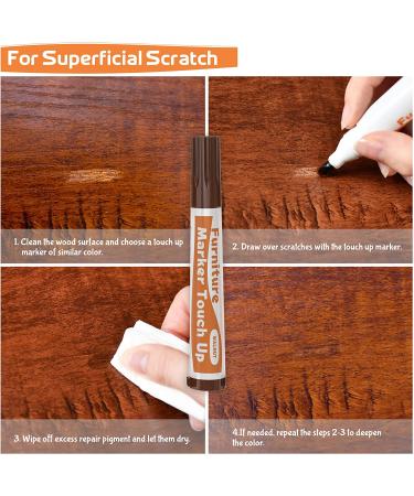REALINN Wood Furniture Repair Kit - Set of 28: Touch Up Markers, Fillers, Wood Putty for Scratch, Cracks, Discoloration - Wooden Door, Floor, Table, Cabinet - Buy Online on GoSupps.com