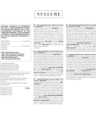 Nullure Vitamin D3 K2 (MK7) Natural | 2000 UI | Balanced Daily Formulation for Easy Assimilation I Immune System Cardiovascular Bone Teeth Muscles |180 Capsules (6 Months) - Buy Online on GoSupps.com