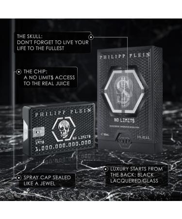 Philipp Plein Eau de Parfum No Limits 90 ml Parfum Homme Notes Orientales et Bois es Un Tatouage Olfactif Ind l bile et Sensuel Bois Oriental Flacon en Verre Laqu Noir Citrus 3 Fl Oz (Pack of 1) - Buy Online on GoSupps.com