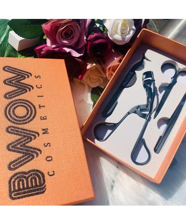 Pro Glam Fix Ultimate Precision Eyebrows & Eyelashes Set - Durable Stainless Steel Tools Easy Grip Tweezers Scissors & Curler for Flawless Beauty - Buy Online on GoSupps.com