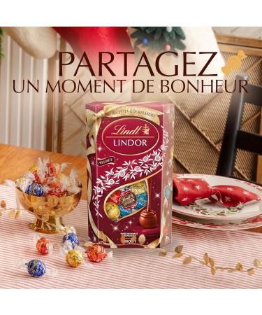 Lindt - Cornet LINDOR - Assortiment de Chocolats au Lait Blancs Double Chocolat Caramel Pointe de Sel - C ur fondant - Id al pour No l 562g marron clair blanc noir 562g - Buy Online on GoSupps.com