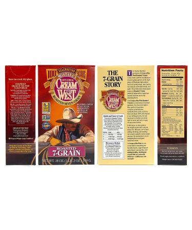 Cream of the West 100% Natural Roasted 7-Grain Hot Cereal - 18 oz. Box (Pack of 3) - Buy Online on GoSupps.com