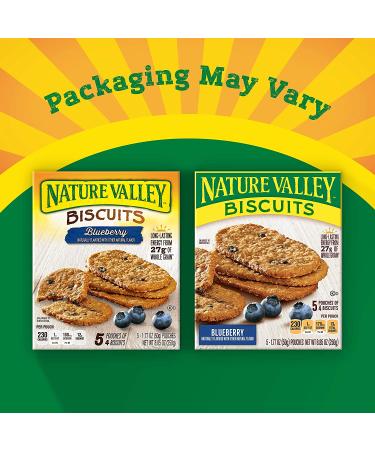 Nature Valley Blueberry Biscuits 8.85 oz - 5 ct Pack | Delicious Blueberry Biscuits - 8.85 Ounce Single Pack - Buy Online on GoSupps.com