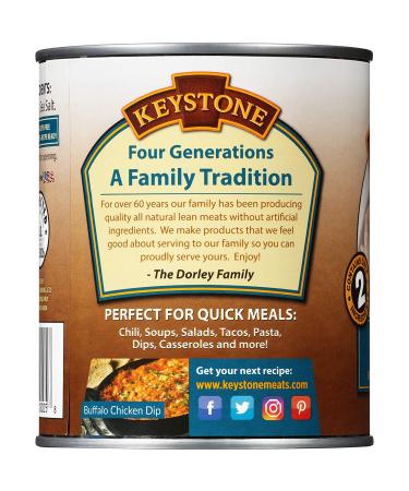 Keystone Meats All Natural Canned Chicken 28oz - High-Quality Protein Source - Buy Online on GoSupps.com