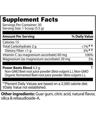 Nu-Therapy Power Beets - Super Concentrated Circulation Superfood - Acai Berry Pomegranate Flavor - Non-GMO Beet Juice Powder - 30 Servings - 5.8 oz - Buy Online on GoSupps.com