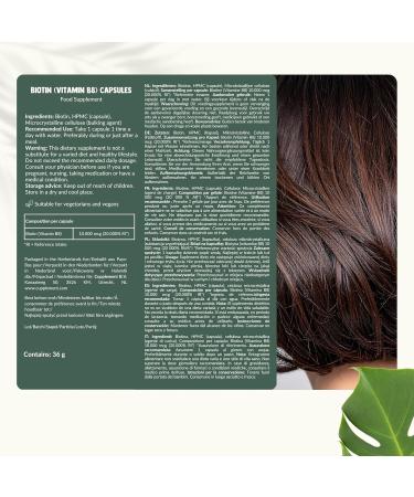 Cupplement Biotin Vitamin B8 Capsules 10000 mcg 60 Capsules Hair Growth Skin & Nails Horse Singlepack - Buy Online on GoSupps.com