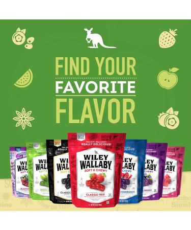 Wiley Wallaby Classic Gourmet Green Apple Licorice - 10 oz Soft & Chewy Australian Candy Twists - Buy Internationally - Buy Online on GoSupps.com