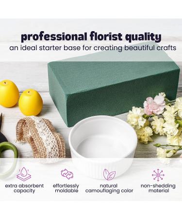 Floral Foam Blocks (4 Bricks) - Green Wet Florist Foam for Fresh and Artificial Flowers - 8.8x4.1x2.7 Size for Arts and Crafts - Buy Online on GoSupps.com