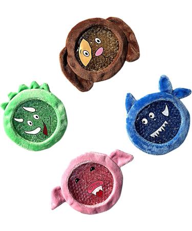 Kids Boo Boo Ice Packs (4 Pack) - Cute Animal Hot/Cold Packs with Soft Sleeves - Reusable Gel Beads for Pain Relief - Ideal for Injuries, Fever, Headaches - Buy Online on GoSupps.com