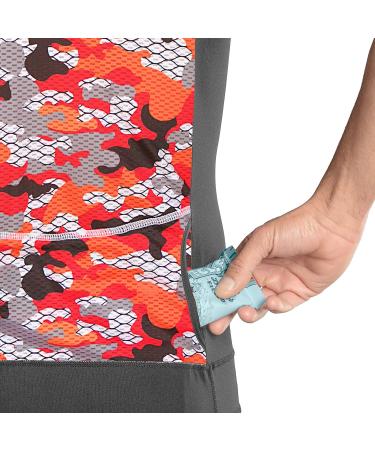SLS3 Men's Tri Top Short Sleeve | Aero Cycle Jersey for Triathlons | Black/Red Camo | Small - Buy Online on GoSupps.com