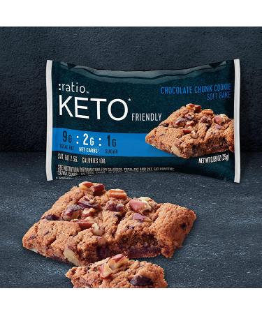 Ratio Keto Friendly Soft Baked Bars - Chocolate Chunk Cookie 6 ct - Buy Online on GoSupps.com