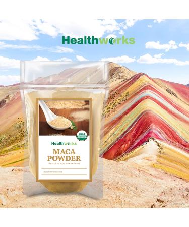 Healthworks Maca Powder Raw - 32oz | Certified Organic Flour for Keto, Vegan, Non-GMO | Premium Peruvian Origin for Breakfast, Smoothies, Baking & Coffee - Buy Online on GoSupps.com