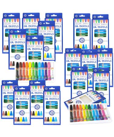 Color Swell 18 Packs of Bulk Oil Pastels with 12 Oil Pastels Per Pack (216 in total) Vibrant Colors Teacher Quality Durable for Groups Classrooms Party Favors - Buy Online on GoSupps.com