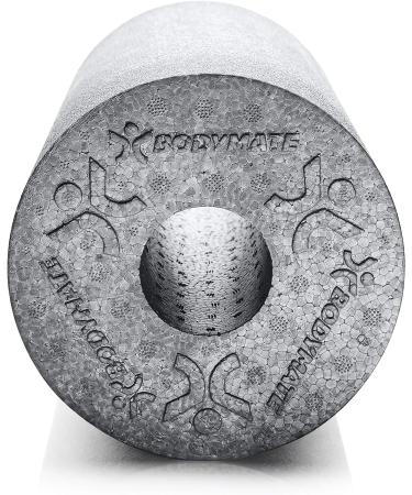 BODYMATE Fascia Roller Medium-Hard | Carbon-Grey 30x15cm | Free E-Book | International Shipping Available - Buy Online on GoSupps.com