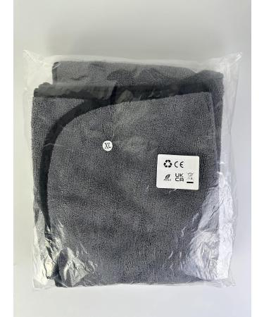 HezzLuv Ultra Absorbent Dog Bathrobe Towel Microfiber Quick Dog Drying Coat Dressing Gown Pets Comfort for Baths Swims & Muddy Walks(Black L) L Black - Buy Online on GoSupps.com