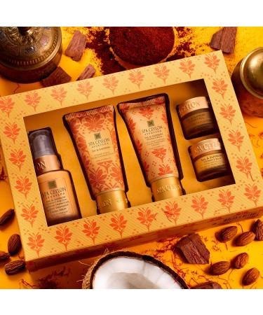 SPA CEYLON Sal & Saffron Skin Care Set - Vitamin E Enriched Body Care for Complete Beauty Ritual | Shop Internationally - Buy Online on GoSupps.com