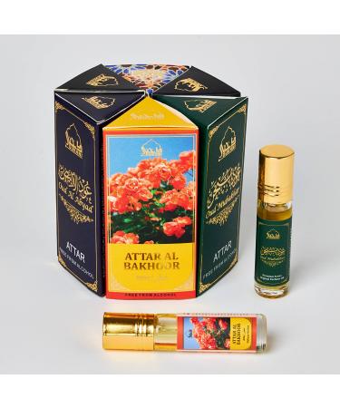Dukhni Attar Oil Set|   | Authentic Arabic Fragrance Oils| 100% Pure, Alcohol- Free, Halal Blends| Oud Mukhalat, Oud Mubakhar, Oud Abyad, Oud Ya Aini, Attar Al Bakhoor, Ambar Oud -6ml each Muk+Mub+Abyad+Aini+Ba