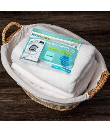 Homevative Laundry Detergent Sheets - Easy Dissolve, 30 Sheets, Fresh & Clean Scent - Eco-Friendly & Travel-Friendly - Compatible with HE Machines - Buy Online on GoSupps.com