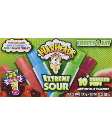 Warheads Extreme Sour 10 Freezer Pops (Pack of 3)