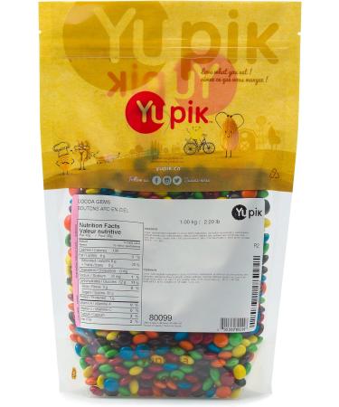 Yupik Milk Chocolate Flavored Gems 1 kg Gluten-Free Kosher Colorful Candy Milk Chocolaty Filling Sweet Snacks Chocolate Candy Ideal for Gifting Holidays & Baking - Buy Online on GoSupps.com