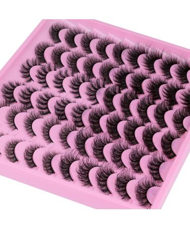 HeyAlice Wholesale Natural False Eyelashes Set - 30 Pairs Faux Mink Fluffy Wispy Cat Eye Lashes - 6 Styles Mixed 3D Strip Fake Eyelashes - Buy Online on GoSupps.com