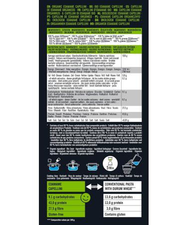 Buy JUST TASTE Organic Edamame Spaghetti - High Protein Low Carb Noodles for Athletes - 250g Pack of 6 - Buy Online on GoSupps.com