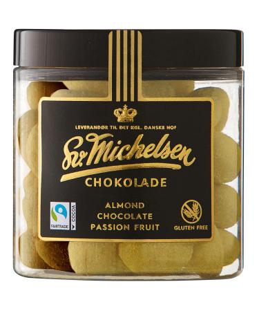 SV.Michelsen almonds with white chocolate and maracuya royal Danish court supplier gluten-free chocolate Danish chocolate gourmet liquorice balls sweets gift 140gr