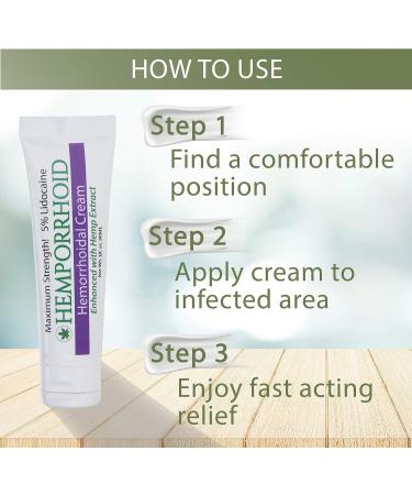 MARS WELLNESS 5% Lidocaine Hemporrhoid Ointment Cream - Maximum Strength with Hemp Oil for Hemorrhoid Relief - 1oz (Pack of 2) - Buy Online on GoSupps.com
