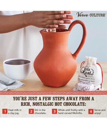 Verve CULTURE Mexican Hot Chocolate Discs- Dairy Free Vegan Gourmet Spicy Blend- Almond & Walnut Flavored- 250g Bag- 5 Discs- Pack of 5 - Buy Online on GoSupps.com