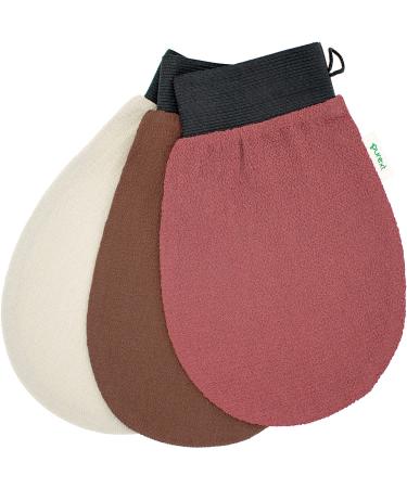 PureXT 3 Exfoliating Gloves - Kessa Hammam Body Scrubber - Fake Tan Remover Exfoliator Mitts (Mixed) - Buy Online on GoSupps.com
