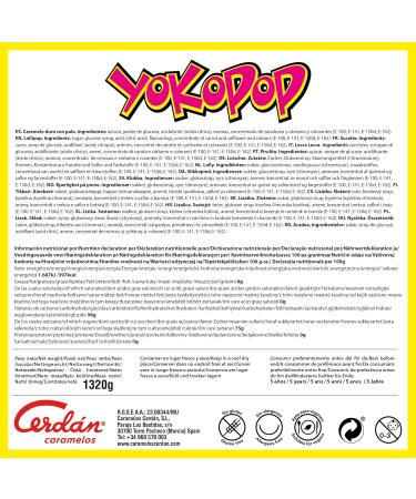  Caramelos Cerd n Caramelos Cerd n - Mini YokoPop Stick Candies in Assorted Flavors | Solid Round Stick Candies Gluten and Allergen Free | Ideal for Parties Events and Birthdays | Bag of 200 - Buy Online on GoSupps.com