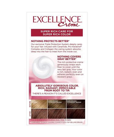 L'Oreal Excellence Creme 5CB Medium Chestnut Brown - Triple Protection Hair Color | 1 Application - Buy Online on GoSupps.com