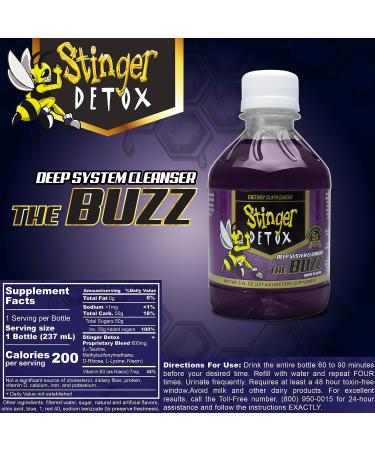 Stinger Detox Buzz 5X Extra Strength Drink - Grape Flavor 8 FL OZ (Pack of 1) - Buy Online on GoSupps.com