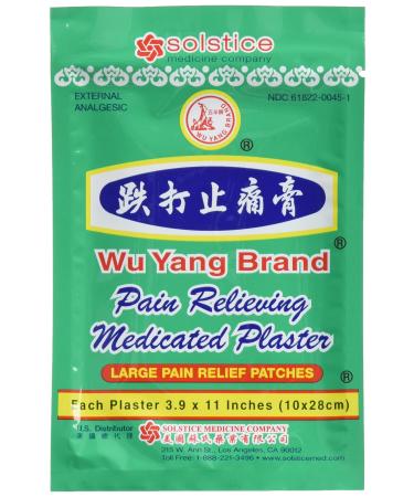 SOLSTICE MEDICINE COMPANY Wu Yang Pain Relieving Medicated Plasters 40 plasters (10 pou Ches *4 plasters per Pouch)