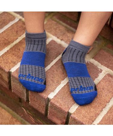 Prince Boys' Low Cut Athletic Socks (6 Pack) - Large Grey | Cushioned for Active Kids - Buy Online on GoSupps.com