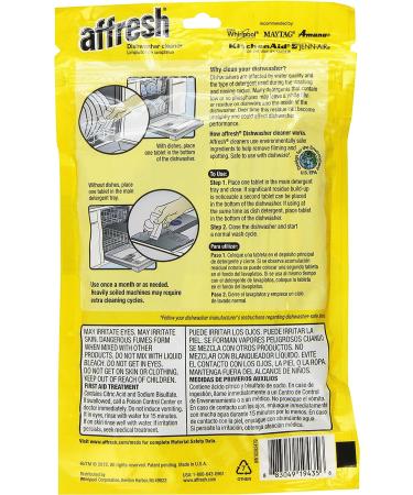Whirlpool W10282479 Affresh Dishwasher Cleaner 4.2 oz (3-Pack) - Effective Dishwasher Cleaning Solution - Buy Online on GoSupps.com
