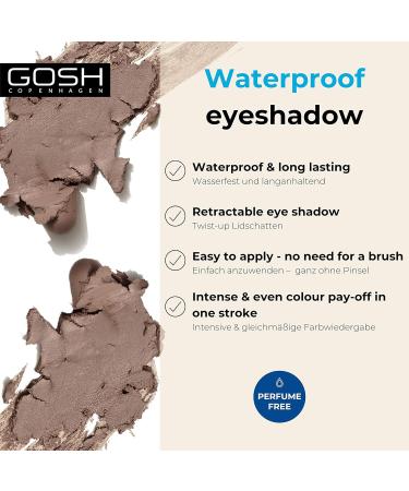 Gosh Forever Eye Shadow Pen 010 Twisted Brown - Waterproof Creamy Texture Long-Lasting Color | Perfume-Free & Skin-Friendly - Perfect for Easy Application (1 Piece) - Buy Online on GoSupps.com