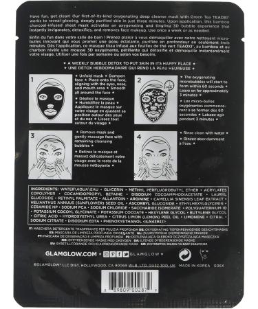 Glam Glow Bubblesheet Oxygenating Deep Cleanse Mask - Buy Online on GoSupps.com