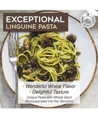 Morelli Organic Garlic and Basil Linguine - Handmade Gourmet Pasta from Italy 8.8oz (Pack of 2) - Buy Online on GoSupps.com
