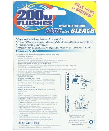 2000 Flushes Blue Plus Bleach 3.5 oz - Powerful Toilet Bowl Cleaner | International Shipping Available - Buy Online on GoSupps.com