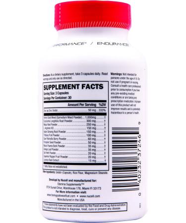 Nucell Horny Goat Weed 2185mg Maximum Strength Capsules for Men and Women - USA Made - Joint & Back Support - 90 Count - Buy Online on GoSupps.com