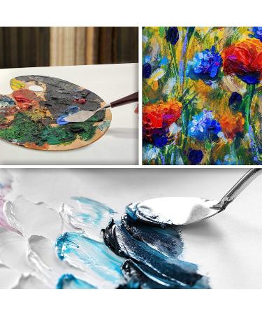 U.S. Art Supply 5-Piece Stainless Steel Palette Knife Set - Flexible Spatula Painting Knives for Mixing, Spreading, and Applying Oil & Acrylic Paint, Cake Icing, 3D Printer Tool - Buy Online on GoSupps.com